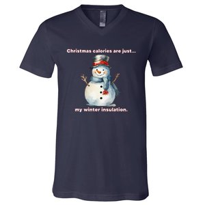 Christmas Calories Are Just My Winter Christmas Design V-Neck T-Shirt