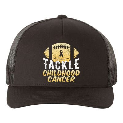 Childhood Cancer Awareness Tackle Childhood Cancer Football Yupoong Adult 5-Panel Trucker Hat