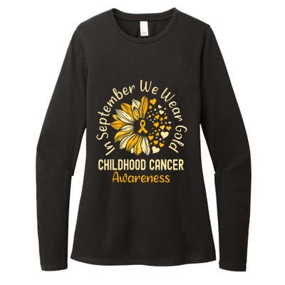 Childhood Cancer Awareness In September We Wear Gold Womens CVC Long Sleeve Shirt