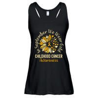 Childhood Cancer Awareness In September We Wear Gold Ladies Essential Flowy Tank