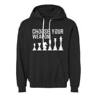 Cool Chess Art For Chess Player Chess Lovers Garment-Dyed Fleece Hoodie