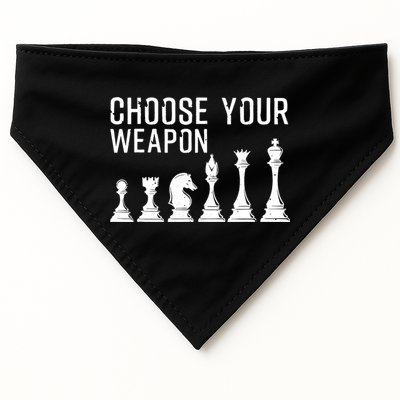 Cool Chess Art For Chess Player Chess Lovers USA-Made Doggie Bandana