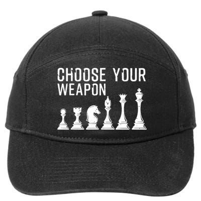 Cool Chess Art For Chess Player Chess Lovers 7-Panel Snapback Hat