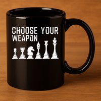 Cool Chess Art For Chess Player Chess Lovers 11oz C Handle Ceramic Mug