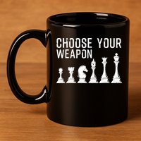 Cool Chess Art For Chess Player Chess Lovers 11oz C Handle Ceramic Mug