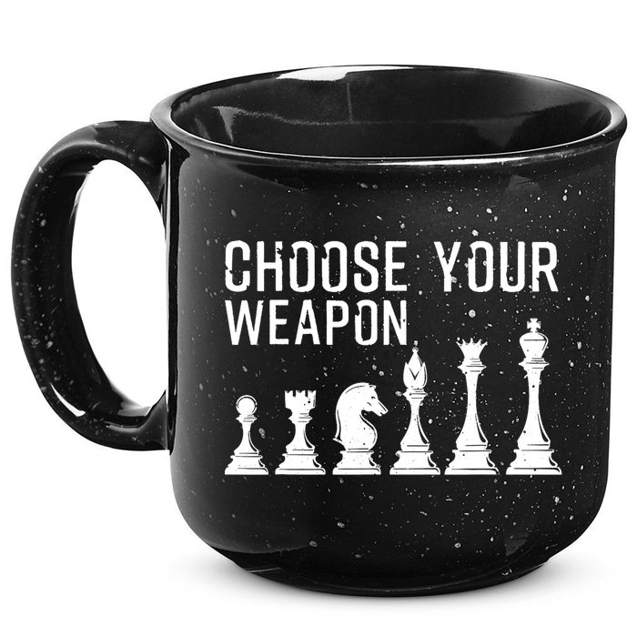 Cool Chess Art For Chess Player Chess Lovers 15oz Campfire Ceramic Mug