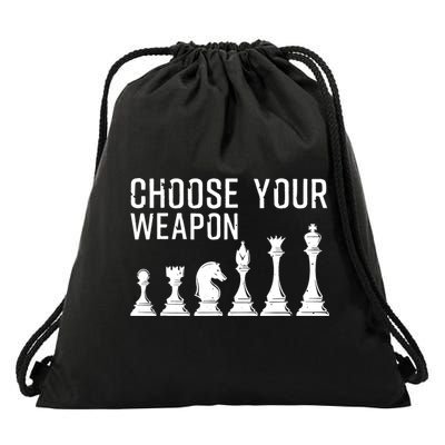 Cool Chess Art For Chess Player Chess Lovers Drawstring Bag