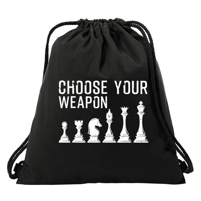 Cool Chess Art For Chess Player Chess Lovers Drawstring Bag