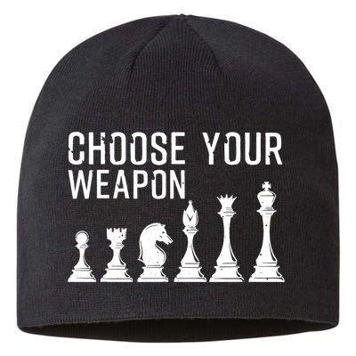 Cool Chess Art For Chess Player Chess Lovers Sustainable Beanie