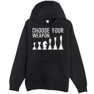 Cool Chess Art For Chess Player Chess Lovers Premium Pullover Hoodie