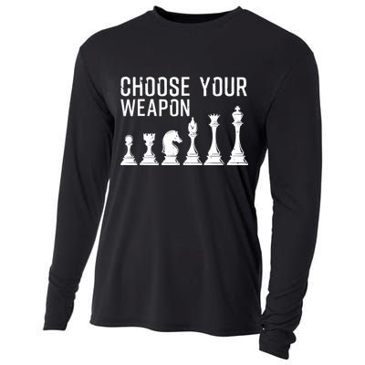 Cool Chess Art For Chess Player Chess Lovers Cooling Performance Long Sleeve Crew