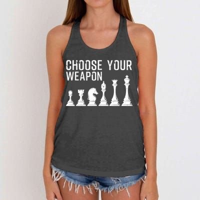 Cool Chess Art For Chess Player Chess Lovers Women's Knotted Racerback Tank