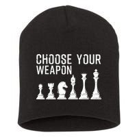 Cool Chess Art For Chess Player Chess Lovers Short Acrylic Beanie