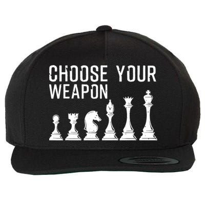 Cool Chess Art For Chess Player Chess Lovers Wool Snapback Cap