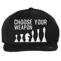 Cool Chess Art For Chess Player Chess Lovers Wool Snapback Cap