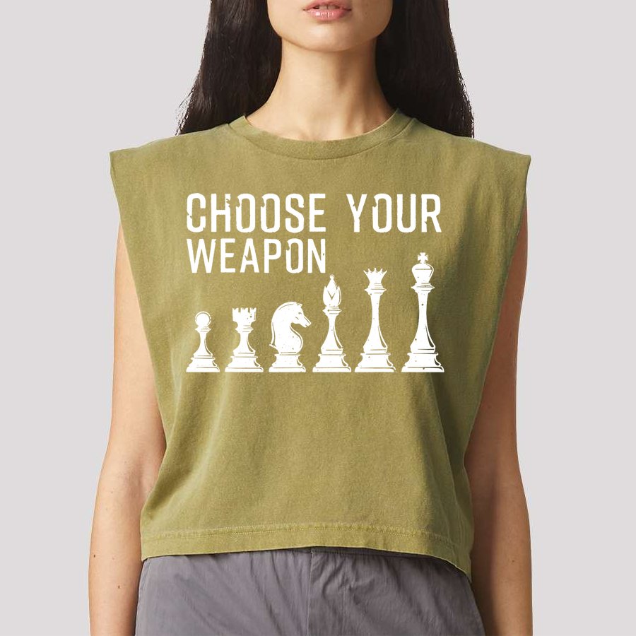 Cool Chess Art For Chess Player Chess Lovers Garment-Dyed Women's Muscle Tee
