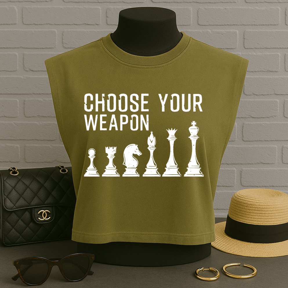 Cool Chess Art For Chess Player Chess Lovers Garment-Dyed Women's Muscle Tee