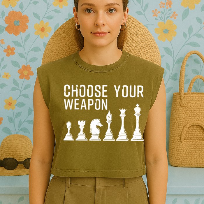 Cool Chess Art For Chess Player Chess Lovers Garment-Dyed Women's Muscle Tee