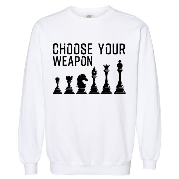 Cool Chess Art For Chess Player Chess Lovers Garment-Dyed Sweatshirt