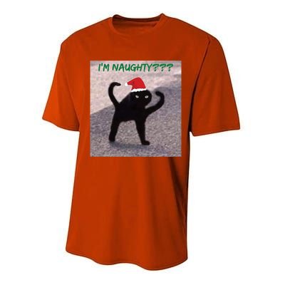 Cursed Cat Angry Meme Im Naughty? Christmas Gift Performance Sprint T-Shirt