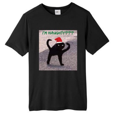 Cursed Cat Angry Meme Im Naughty? Christmas Gift Tall Fusion ChromaSoft Performance T-Shirt