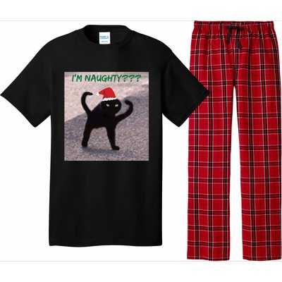 Cursed Cat Angry Meme Im Naughty? Christmas Gift Pajama Set