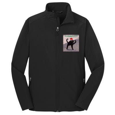 Cursed Cat Angry Meme Im Naughty? Christmas Gift Core Soft Shell Jacket