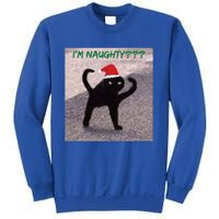 Cursed Cat Angry Meme Im Naughty? Christmas Gift Sweatshirt