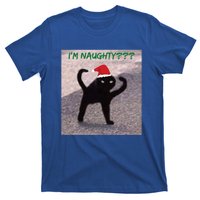 Cursed Cat Angry Meme Im Naughty? Christmas Gift T-Shirt