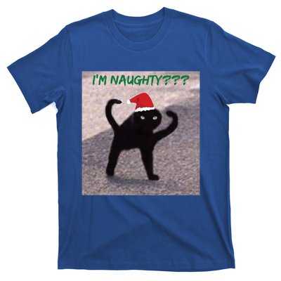 Cursed Cat Angry Meme Im Naughty? Christmas Gift T-Shirt