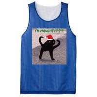 Cursed Cat Angry Meme Im Naughty? Christmas Gift Mesh Reversible Basketball Jersey Tank