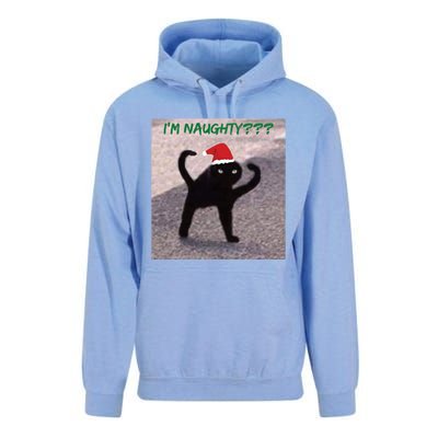 Cursed Cat Angry Meme Im Naughty? Christmas Gift Unisex Surf Hoodie