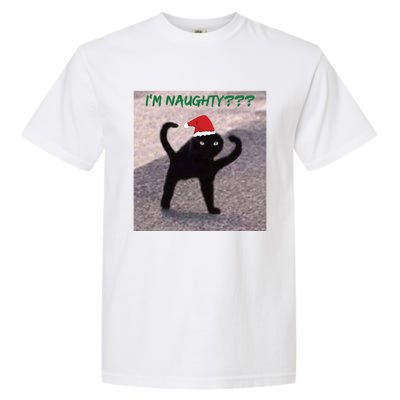 Cursed Cat Angry Meme Im Naughty? Christmas Gift Garment-Dyed Heavyweight T-Shirt