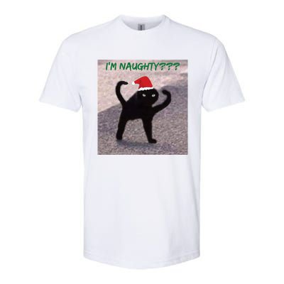 Cursed Cat Angry Meme Im Naughty? Christmas Gift Softstyle® CVC T-Shirt