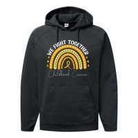 Childhood Cancer Awareness Gold Ribbon Gift Performance Fleece Hoodie