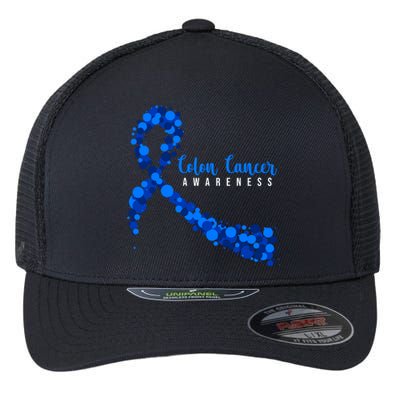 Colon Cancer Awareness Ribbon Flexfit Unipanel Trucker Cap