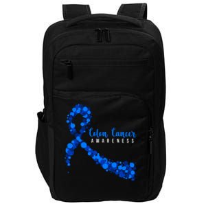 Colon Cancer Awareness Ribbon Impact Tech Backpack