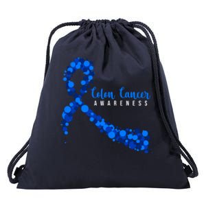 Colon Cancer Awareness Ribbon Drawstring Bag