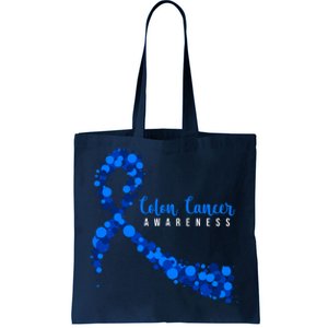 Colon Cancer Awareness Ribbon Tote Bag