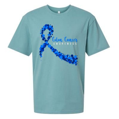 Colon Cancer Awareness Ribbon Sueded Cloud Jersey T-Shirt