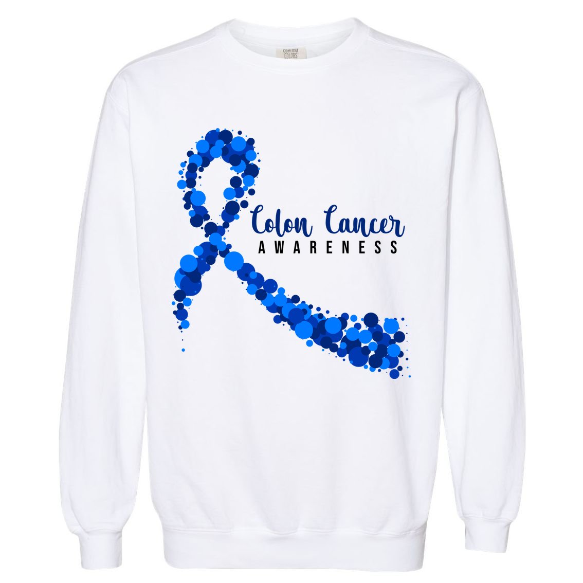 Colon Cancer Awareness Ribbon Garment-Dyed Sweatshirt