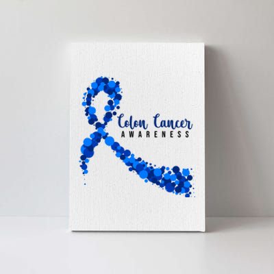 Colon Cancer Awareness Ribbon Canvas