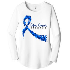 Colon Cancer Awareness Ribbon Women's Perfect Tri Tunic Long Sleeve Shirt