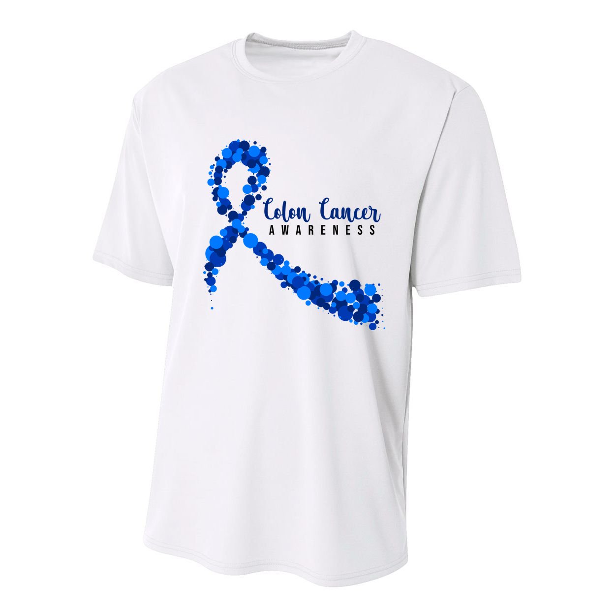 Colon Cancer Awareness Ribbon Youth Performance Sprint T-Shirt