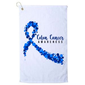 Colon Cancer Awareness Ribbon Platinum Collection Golf Towel