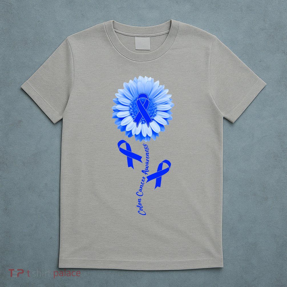 Colon Cancer Awareness Ribbon Flower T-Shirt