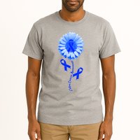 Colon Cancer Awareness Ribbon Flower Tall T-Shirt
