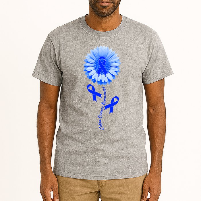 Colon Cancer Awareness Ribbon Flower Tall T-Shirt
