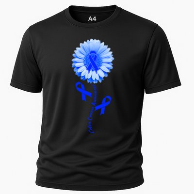 Colon Cancer Awareness Ribbon Flower Performance Shirt