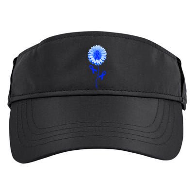 Colon Cancer Awareness Ribbon Flower Adult Drive Performance Visor